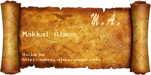 Makkai Álmos névjegykártya